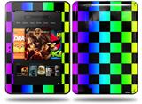 Rainbow Checkerboard Decal Style Skin fits Amazon Kindle Fire HD 8.9 inch