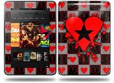 Emo Star Heart Decal Style Skin fits Amazon Kindle Fire HD 8.9 inch