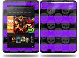 Skull Stripes Purple Decal Style Skin fits Amazon Kindle Fire HD 8.9 inch