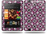 Splatter Girly Skull Pink Decal Style Skin fits Amazon Kindle Fire HD 8.9 inch