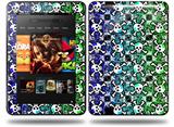 Splatter Girly Skull Rainbow Decal Style Skin fits Amazon Kindle Fire HD 8.9 inch