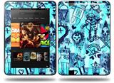 Scene Kid Sketches Blue Decal Style Skin fits Amazon Kindle Fire HD 8.9 inch