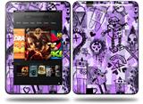 Scene Kid Sketches Purple Decal Style Skin fits Amazon Kindle Fire HD 8.9 inch