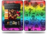 Cute Rainbow Monsters Decal Style Skin fits Amazon Kindle Fire HD 8.9 inch