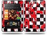 Checkerboard Splatter Decal Style Skin fits Amazon Kindle Fire HD 8.9 inch