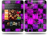 Purple Star Checkerboard Decal Style Skin fits Amazon Kindle Fire HD 8.9 inch