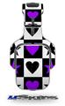 Purple Hearts And Stars Decal Style Skin (fits Tritton AX Pro Gaming Headphones - HEADPHONES NOT INCLUDED) 