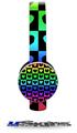 Love Heart Checkers Rainbow Decal Style Skin (fits Sol Republic Tracks Headphones - HEADPHONES NOT INCLUDED) 