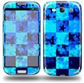 Blue Star Checkers - Decal Style Skin (fits Samsung Galaxy S III S3)