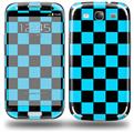 Checkers Blue - Decal Style Skin (fits Samsung Galaxy S III S3)