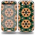 Floral Pattern Orange - Decal Style Skin (fits Samsung Galaxy S III S3)
