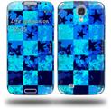 Blue Star Checkers - Decal Style Skin (fits Samsung Galaxy S IV S4)