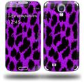 Purple Leopard - Decal Style Skin (fits Samsung Galaxy S IV S4)