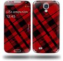 Red Plaid - Decal Style Skin (fits Samsung Galaxy S IV S4)