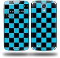 Checkers Blue - Decal Style Skin (fits Samsung Galaxy S IV S4)