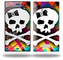 Rainbow Plaid Skull - Decal Style Skin (fits Nokia Lumia 928)