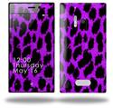 Purple Leopard - Decal Style Skin (fits Nokia Lumia 928)