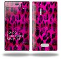 Pink Distressed Leopard - Decal Style Skin (fits Nokia Lumia 928)
