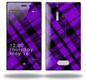 Purple Plaid - Decal Style Skin (fits Nokia Lumia 928)