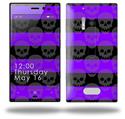 Skull Stripes Purple - Decal Style Skin (fits Nokia Lumia 928)