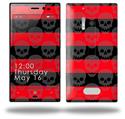 Skull Stripes Red - Decal Style Skin (fits Nokia Lumia 928)