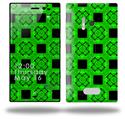 Criss Cross Green - Decal Style Skin (fits Nokia Lumia 928)