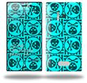 Skull Patch Pattern Blue - Decal Style Skin (fits Nokia Lumia 928)