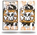 Cartoon Skull Orange - Decal Style Skin (fits Nokia Lumia 928)