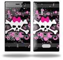 Pink Bow Skull - Decal Style Skin (fits Nokia Lumia 928)