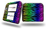 Rainbow Zebra - Decal Style Vinyl Skin fits Nintendo 2DS - 2DS NOT INCLUDED