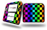 Rainbow Checkerboard - Decal Style Vinyl Skin fits Nintendo 2DS - 2DS NOT INCLUDED