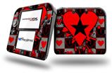 Emo Star Heart - Decal Style Vinyl Skin fits Nintendo 2DS - 2DS NOT INCLUDED