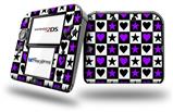 Purple Hearts And Stars - Decal Style Vinyl Skin fits Nintendo 2DS - 2DS NOT INCLUDED