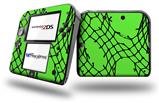 Ripped Fishnets Green - Decal Style Vinyl Skin fits Nintendo 2DS - 2DS NOT INCLUDED