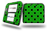 Criss Cross Green - Decal Style Vinyl Skin fits Nintendo 2DS - 2DS NOT INCLUDED