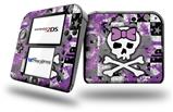 Princess Skull Purple - Decal Style Vinyl Skin fits Nintendo 2DS - 2DS NOT INCLUDED
