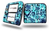 Scene Kid Sketches Blue - Decal Style Vinyl Skin fits Nintendo 2DS - 2DS NOT INCLUDED
