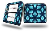 Abstract Floral Blue - Decal Style Vinyl Skin fits Nintendo 2DS - 2DS NOT INCLUDED