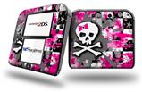 Girly Pink Bow Skull - Decal Style Vinyl Skin fits Nintendo 2DS - 2DS NOT INCLUDED