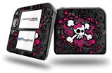 Girly Skull Bones - Decal Style Vinyl Skin fits Nintendo 2DS - 2DS NOT INCLUDED