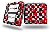 Checkerboard Splatter - Decal Style Vinyl Skin fits Nintendo 2DS - 2DS NOT INCLUDED