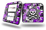 Purple Princess Skull - Decal Style Vinyl Skin fits Nintendo 2DS - 2DS NOT INCLUDED