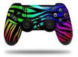 WraptorSkinz Skin compatible with Sony PS4 Dualshock Controller PlayStation 4 Original Slim and Pro Rainbow Zebra (CONTROLLER NOT INCLUDED)