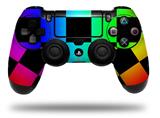 WraptorSkinz Skin compatible with Sony PS4 Dualshock Controller PlayStation 4 Original Slim and Pro Rainbow Checkerboard (CONTROLLER NOT INCLUDED)