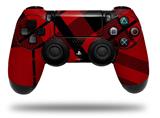 WraptorSkinz Skin compatible with Sony PS4 Dualshock Controller PlayStation 4 Original Slim and Pro Red Plaid (CONTROLLER NOT INCLUDED)