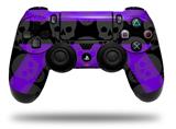 WraptorSkinz Skin compatible with Sony PS4 Dualshock Controller PlayStation 4 Original Slim and Pro Skull Stripes Purple (CONTROLLER NOT INCLUDED)