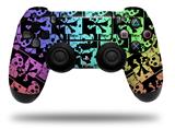 WraptorSkinz Skin compatible with Sony PS4 Dualshock Controller PlayStation 4 Original Slim and Pro Skull Checker Rainbow (CONTROLLER NOT INCLUDED)