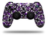 WraptorSkinz Skin compatible with Sony PS4 Dualshock Controller PlayStation 4 Original Slim and Pro Splatter Girly Skull Purple (CONTROLLER NOT INCLUDED)