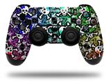 WraptorSkinz Skin compatible with Sony PS4 Dualshock Controller PlayStation 4 Original Slim and Pro Splatter Girly Skull Rainbow (CONTROLLER NOT INCLUDED)