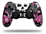 WraptorSkinz Skin compatible with Sony PS4 Dualshock Controller PlayStation 4 Original Slim and Pro Pink Bow Skull (CONTROLLER NOT INCLUDED)